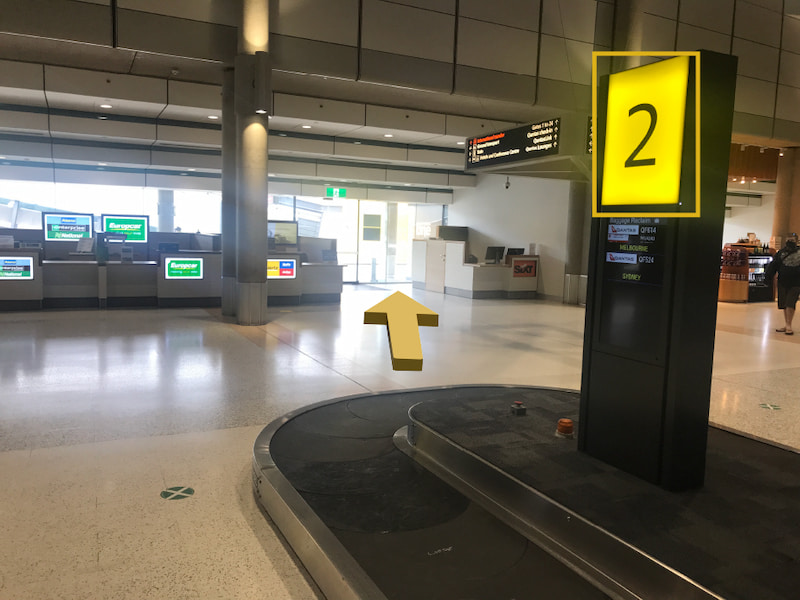 Baggage carousel #2 inside airport terminal.